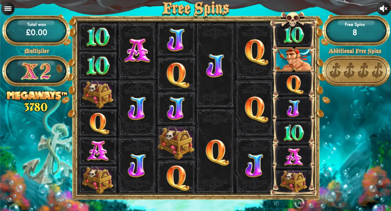 Pirate Kingdom Megaways Gameplay Screenshot